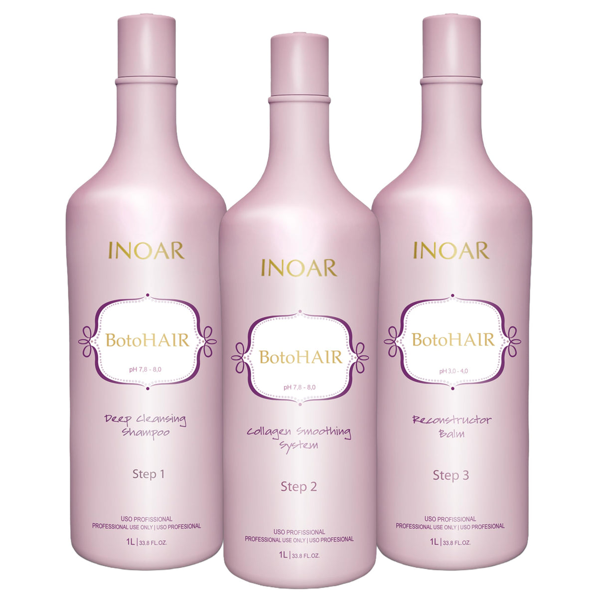 INOAR BotoHair Shampooing purifiant en profondeur prépare les cheveux au soin