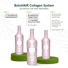 INOAR BotoHair ensemble en trois étapes pour rénover et lisser les cheveux