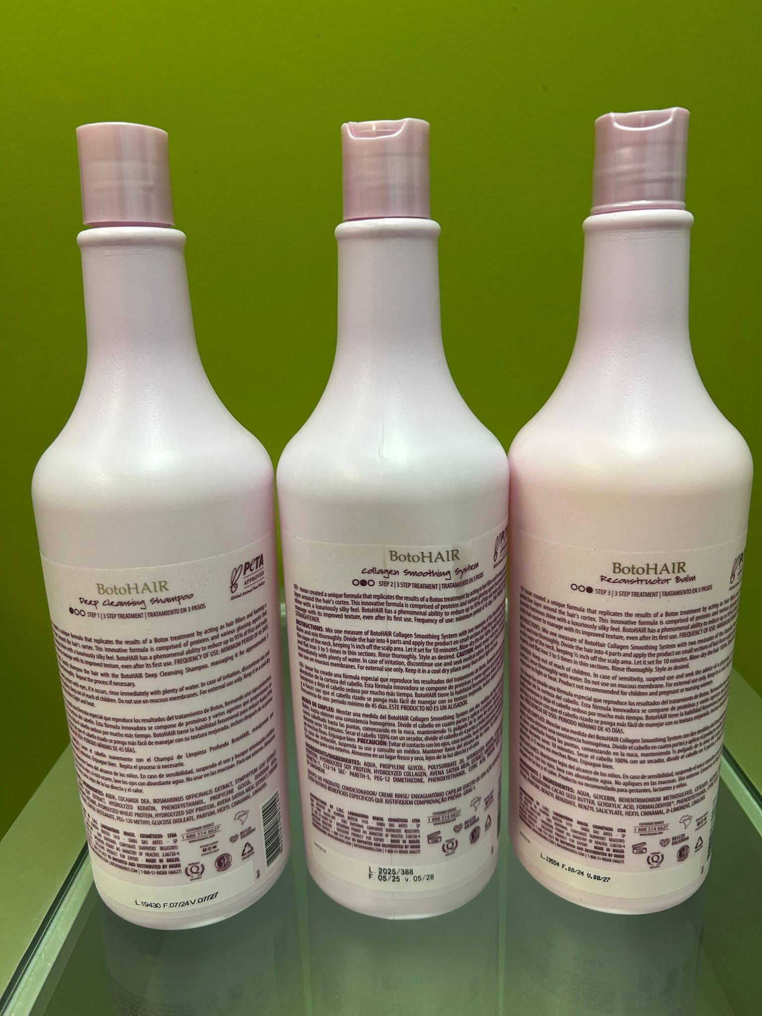 INOAR BotoHair trio d'étapes pour soins capillaires professionnels