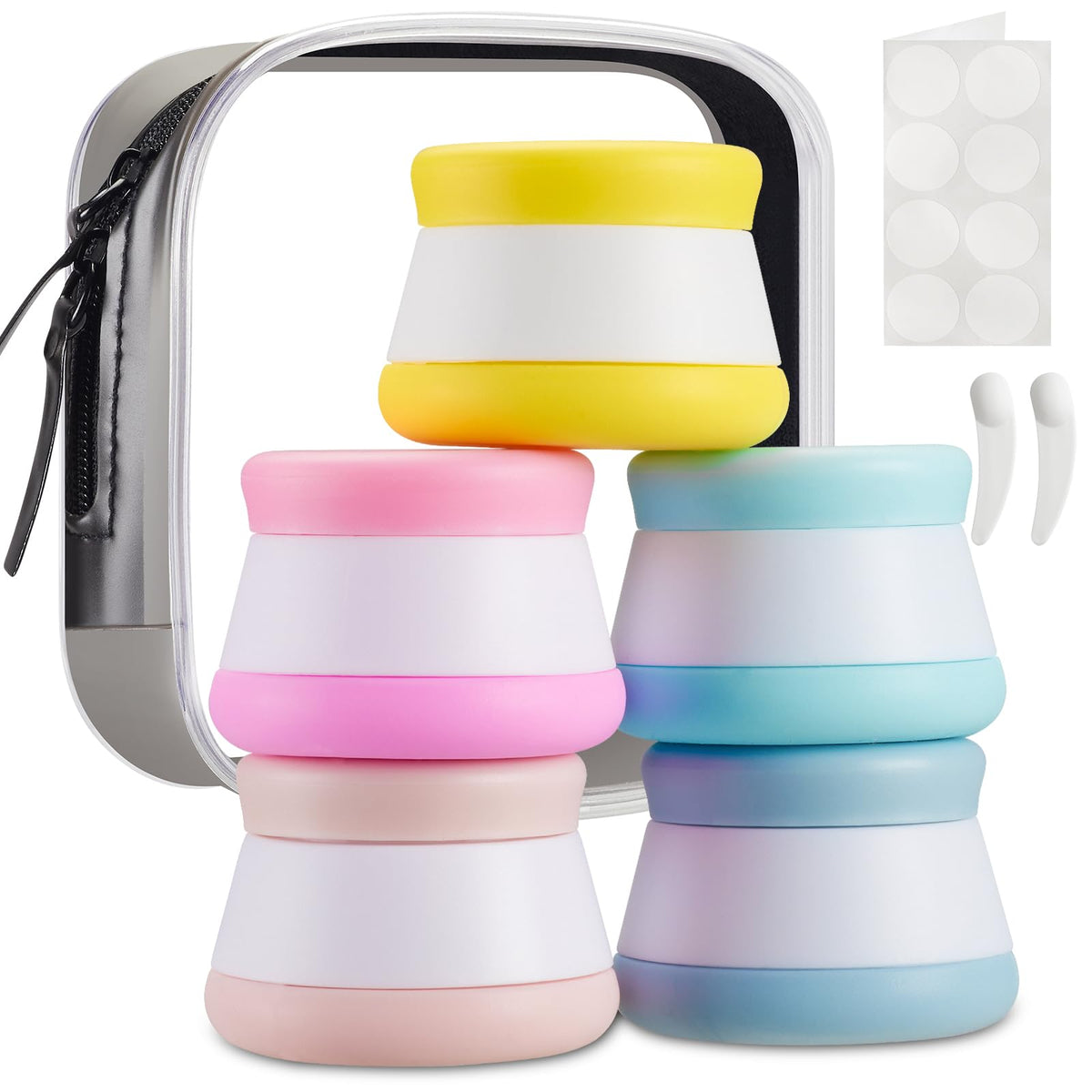 Contenants voyage INSFIT 20 ml en silicone pour crème et lotion.