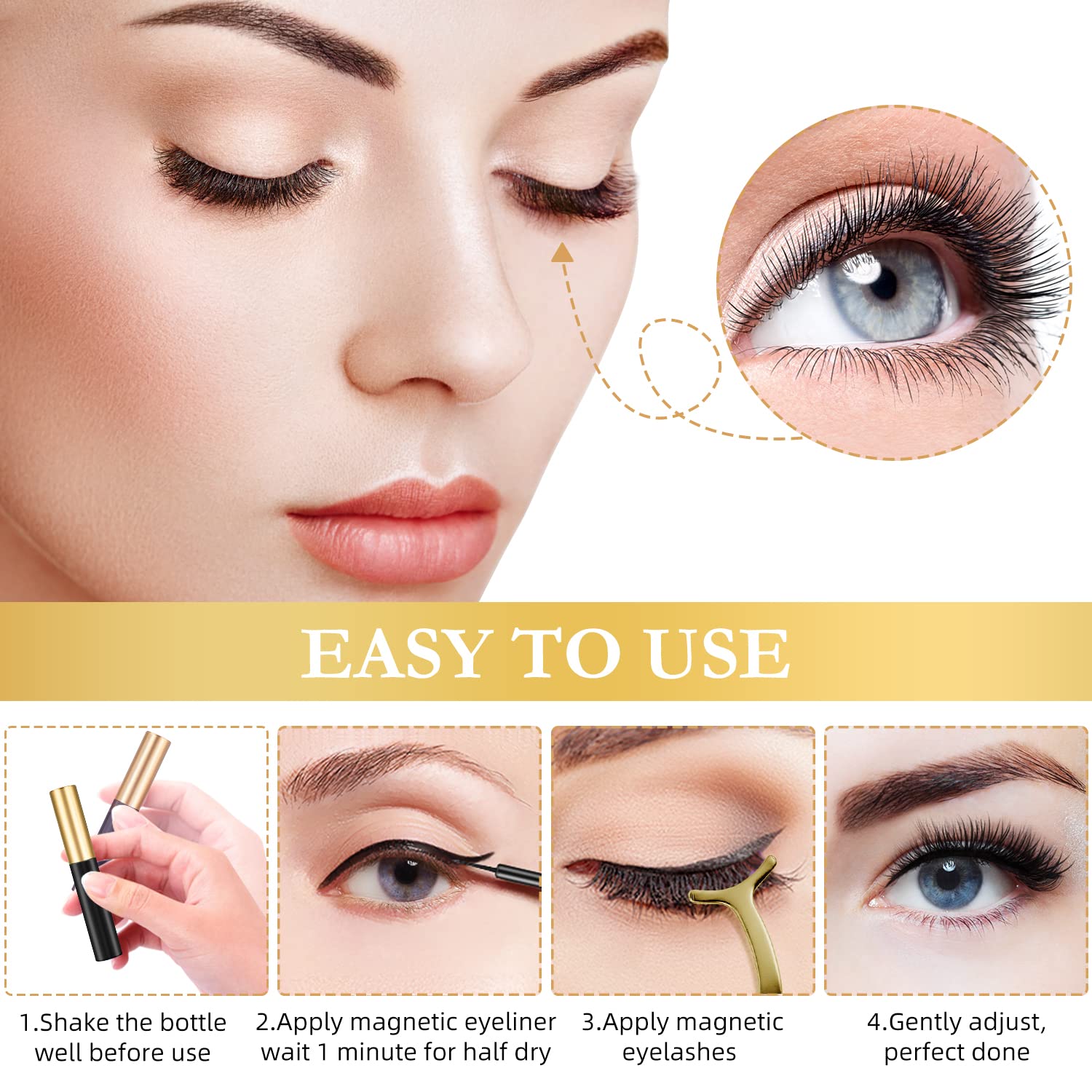 INSMART look naturel cils pour un port léger et discret.