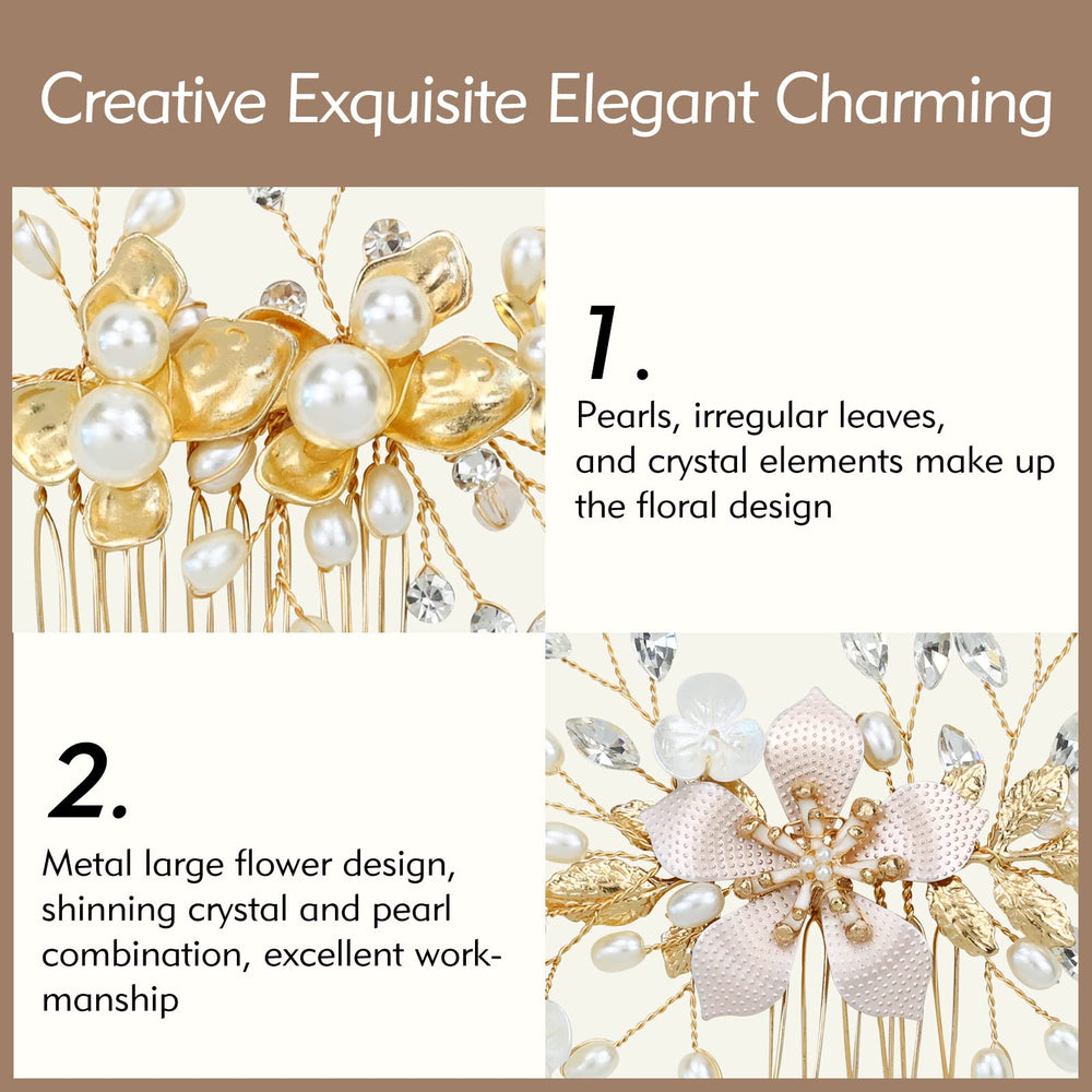 inSowni accessoires cheveux mariage or, ensemble polyvalent pour mariées et demoiselles d'honneur.