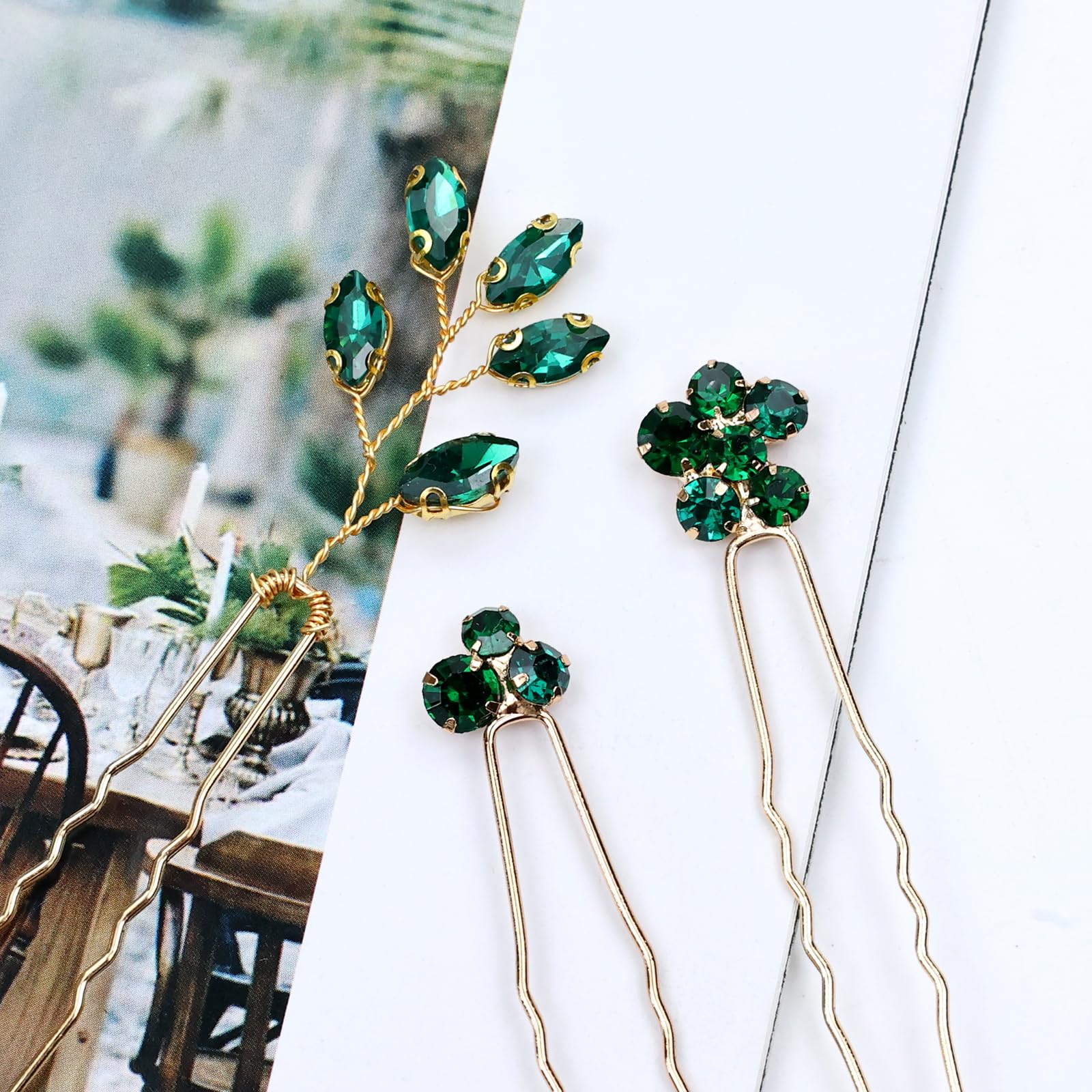 inSowni accessoires cheveux vert émeraude, parfait pour occasions spéciales et fêtes.