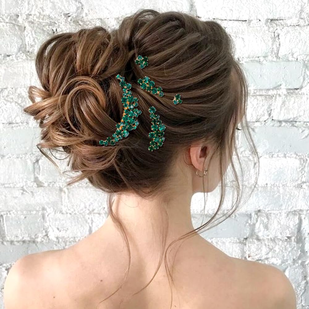 inSowni barrette cheveux vert émeraude, fixation fiable pour un style épuré.