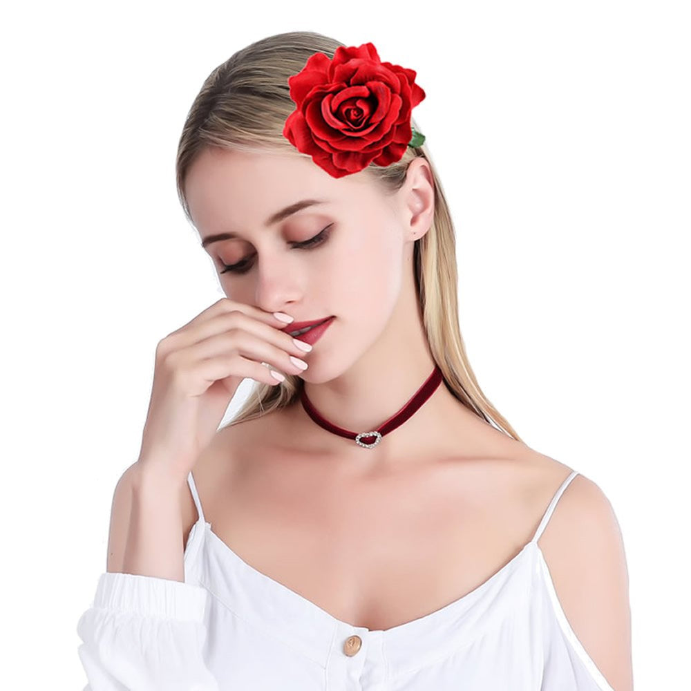 inSowni broche clip rose florale parfait pour rehausser une tenue