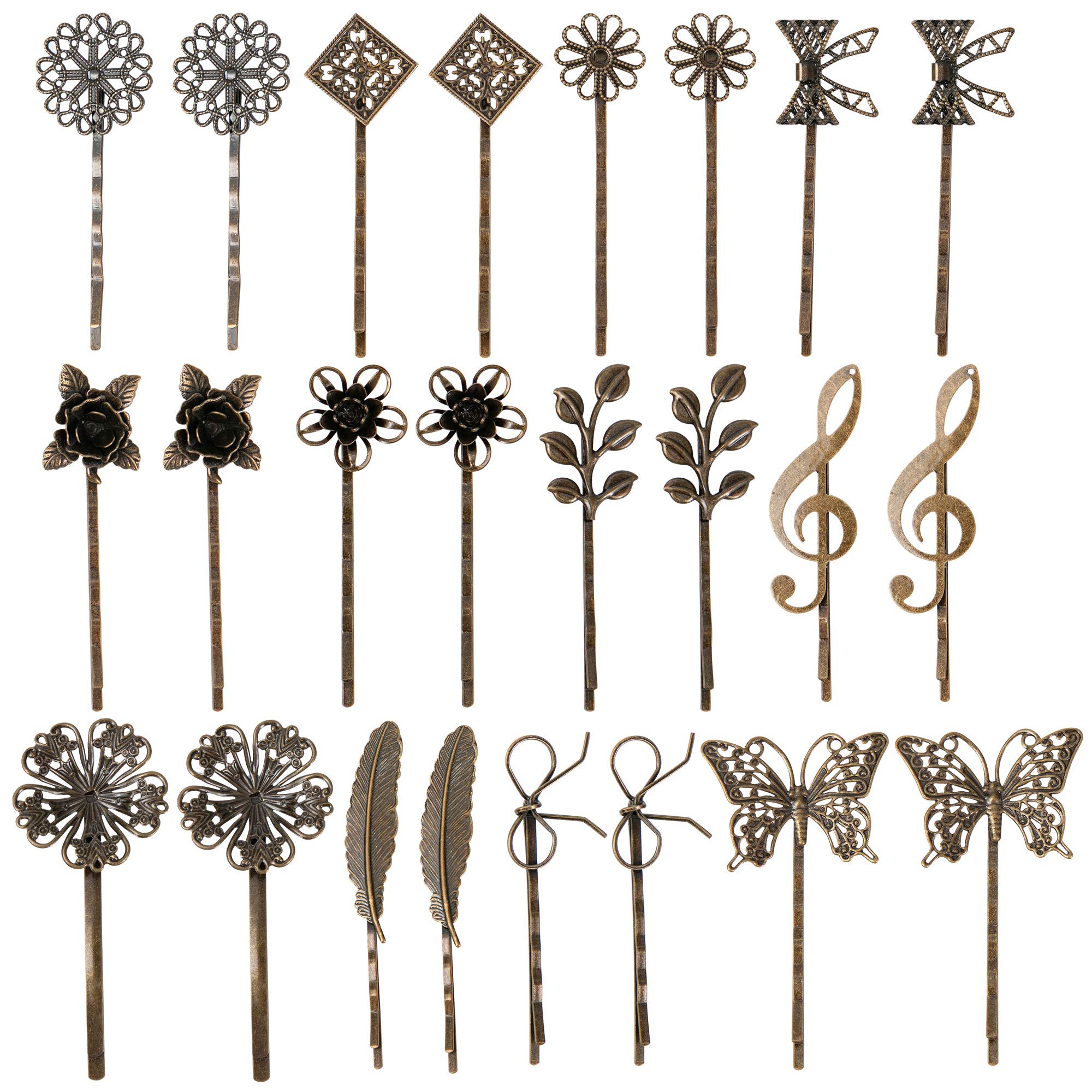 Broche cheveux insowni feuille bronze vintage pour un look sophistiqué.