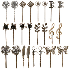 Broche cheveux insowni feuille bronze vintage pour un look sophistiqué.