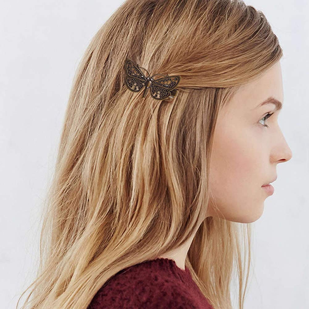 inSowni pinces bronze gothique petites pour cheveux fins et délicats