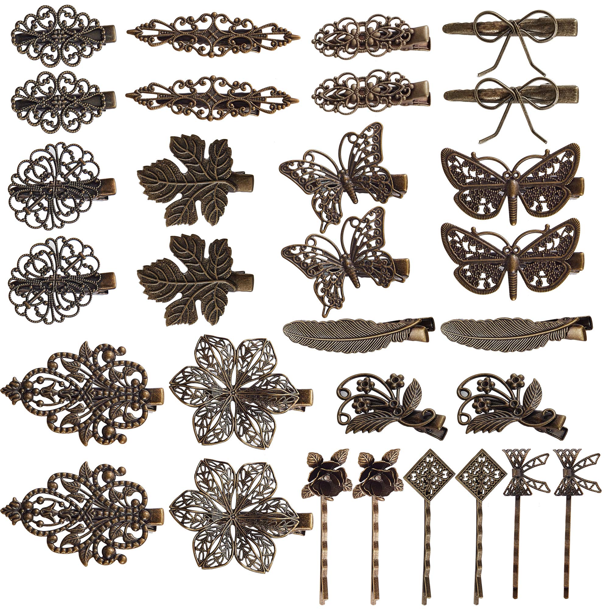 inSowni pinces crocodile bronze gothique, ensemble polyvalent pour cheveux