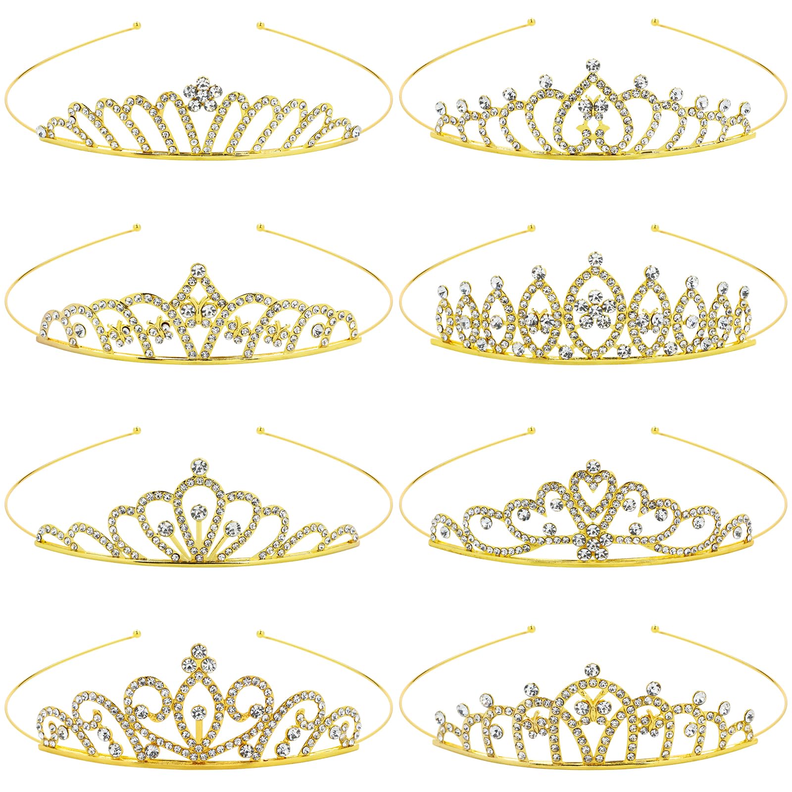 inSowni tiare or strass, couronne scintillante pour cérémonie élégante.