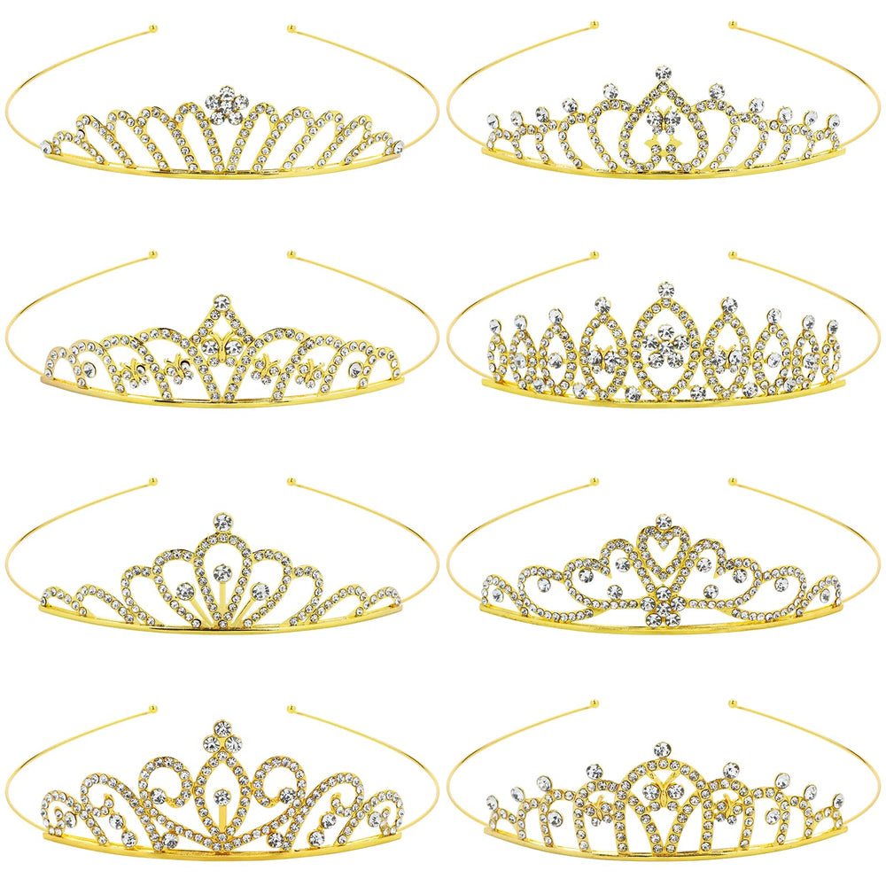 inSowni tiare or strass, couronne scintillante pour cérémonie élégante.