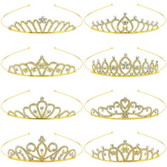 inSowni tiare or strass, couronne scintillante pour cérémonie élégante.