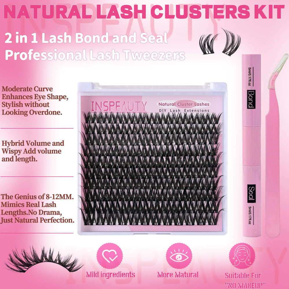 INSPEAUTY Flora Lash Clusters pinces améliorées pour une précision sans résidus