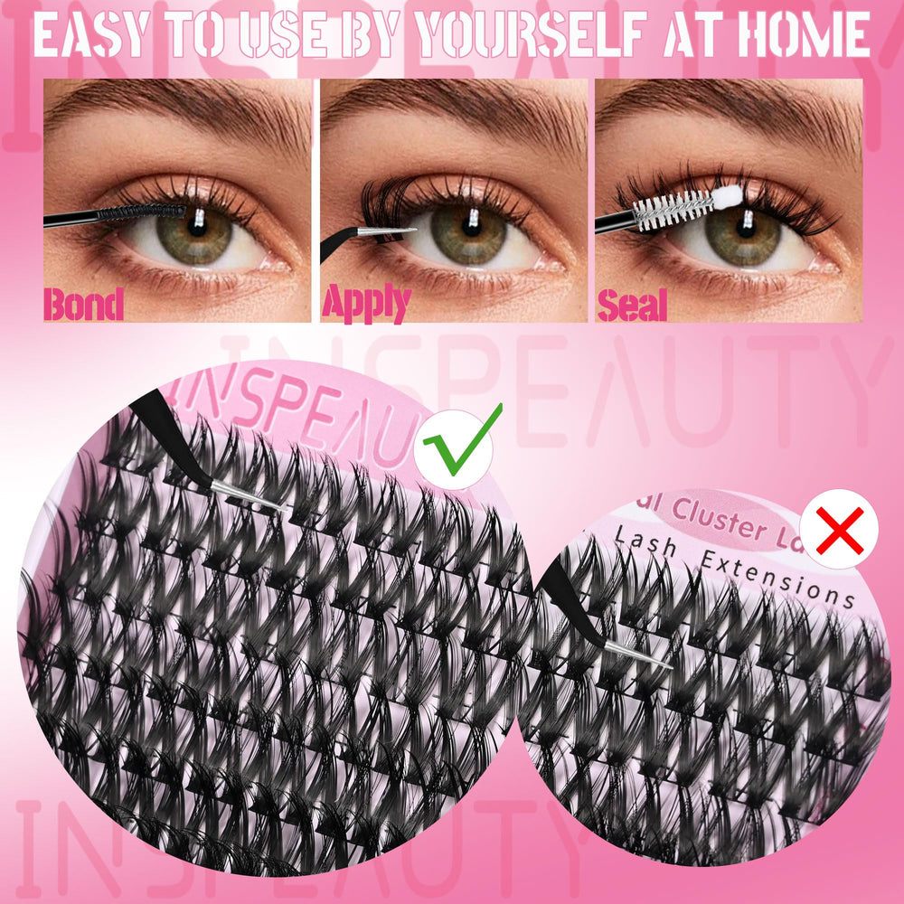 INSPEAUTY Flora Lash Clusters utilisation quotidienne pour un regard facile