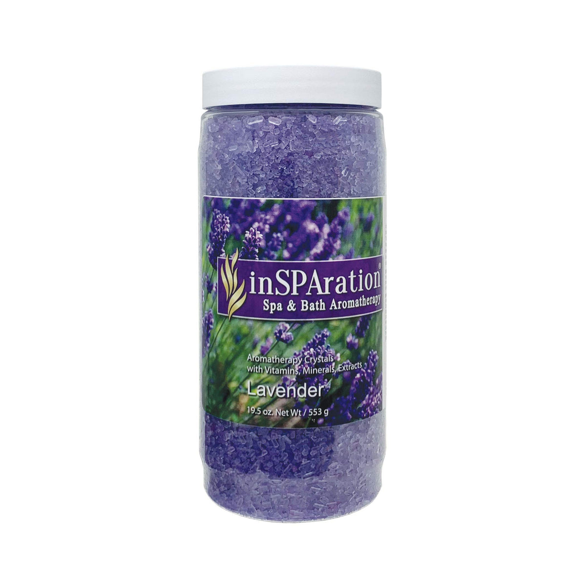 InSPAration cristaux lavande spa-remous : parfum apaisant et soin léger de la peau.