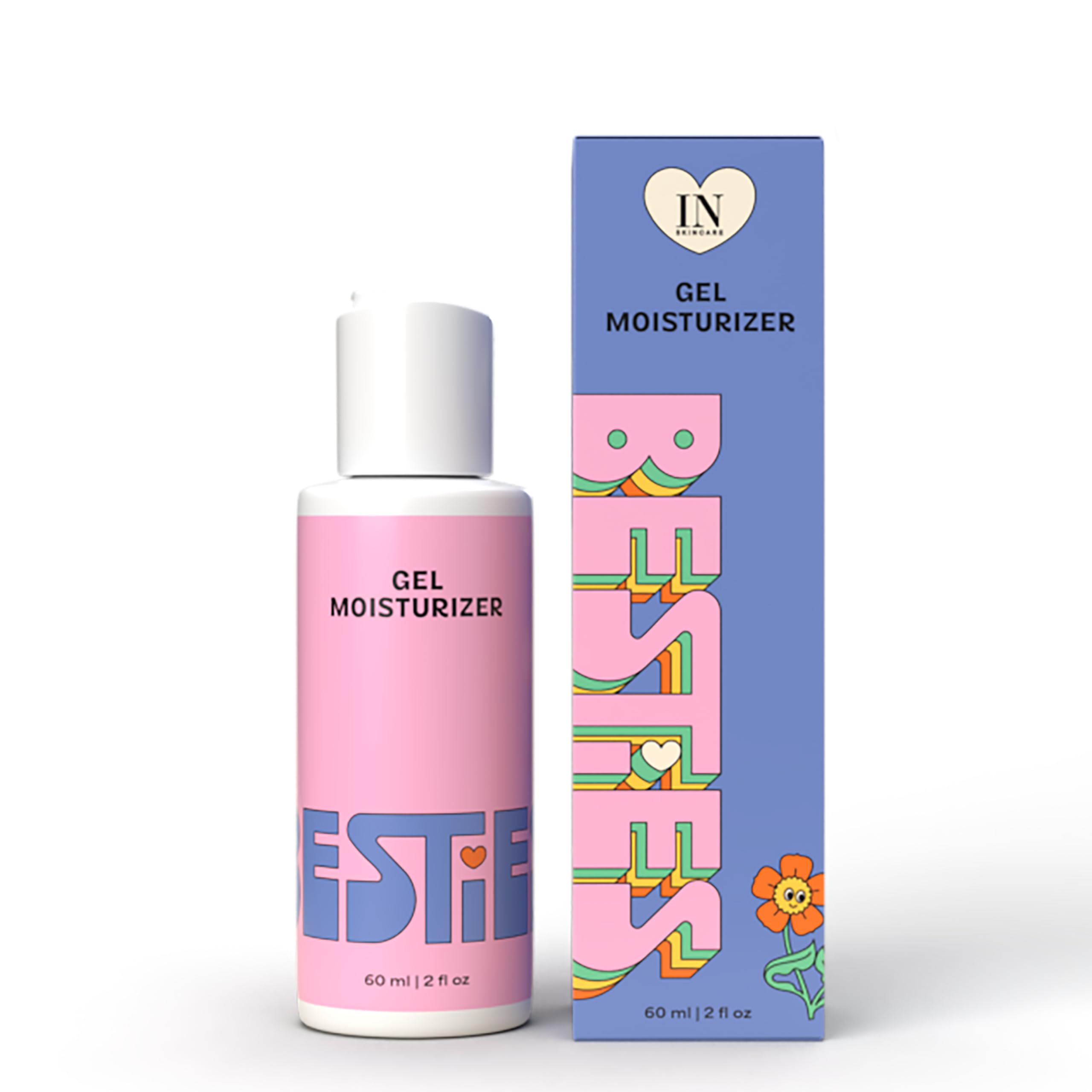 InstaNatural Besties Gel Visage – bouteille, hydratation légère et absorption rapide
