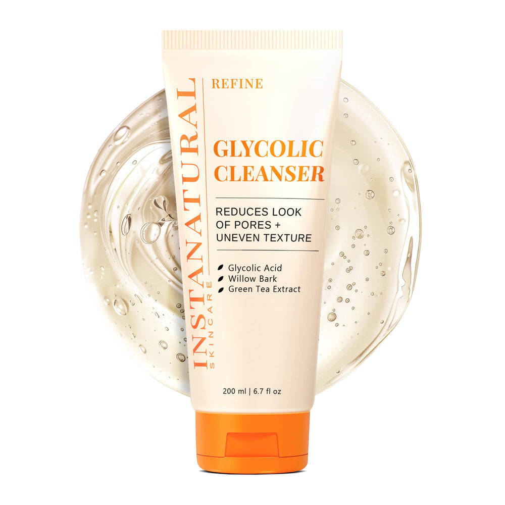InstaNatural nettoyant glycolique – bouteille élégante prête pour nettoyage en profondeur