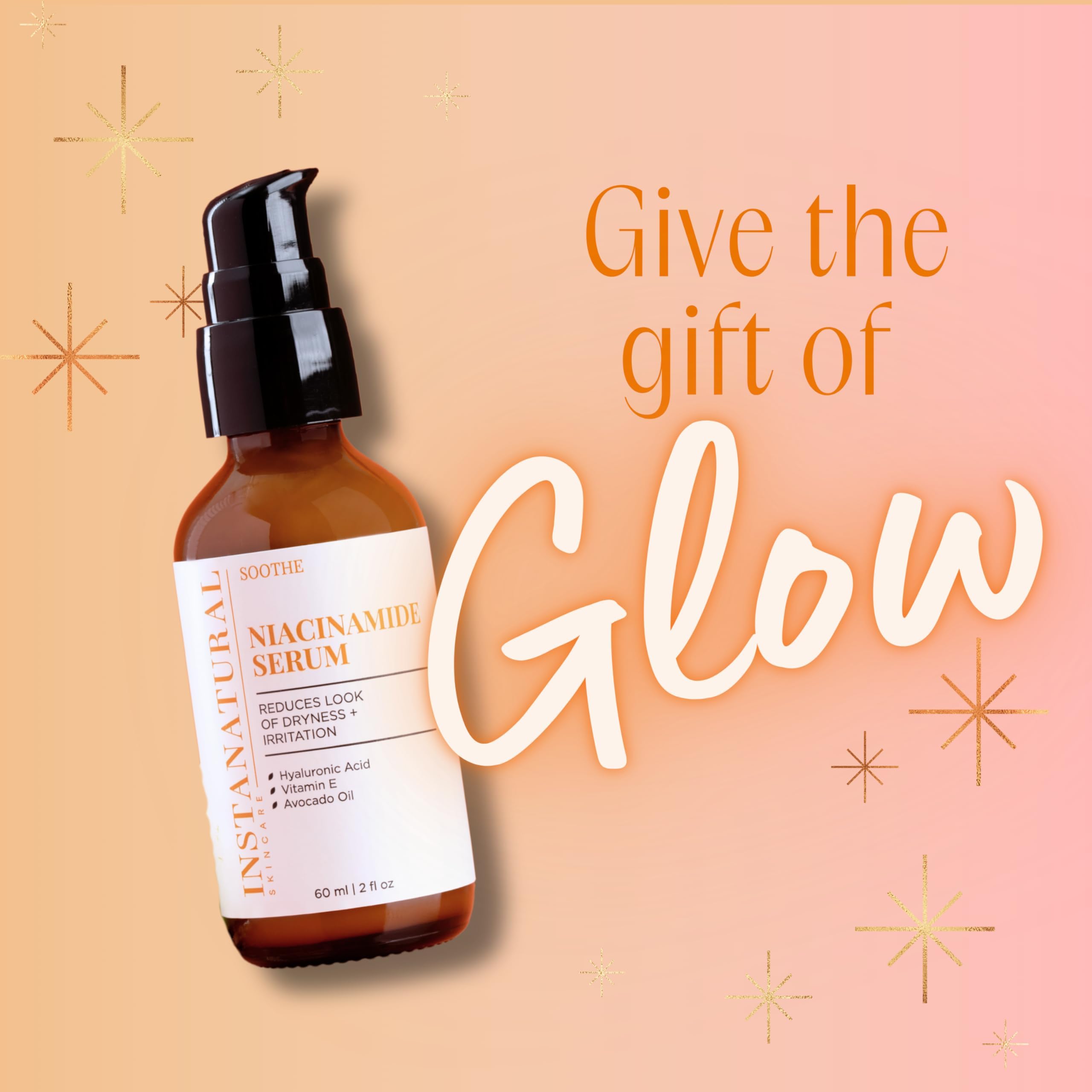 InstaNatural Niacinamide Sérum - Goutte, douceur et hydration locale.