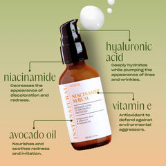 InstaNatural Niacinamide Sérum - Huile Avocat, nourrissant et protecteur.