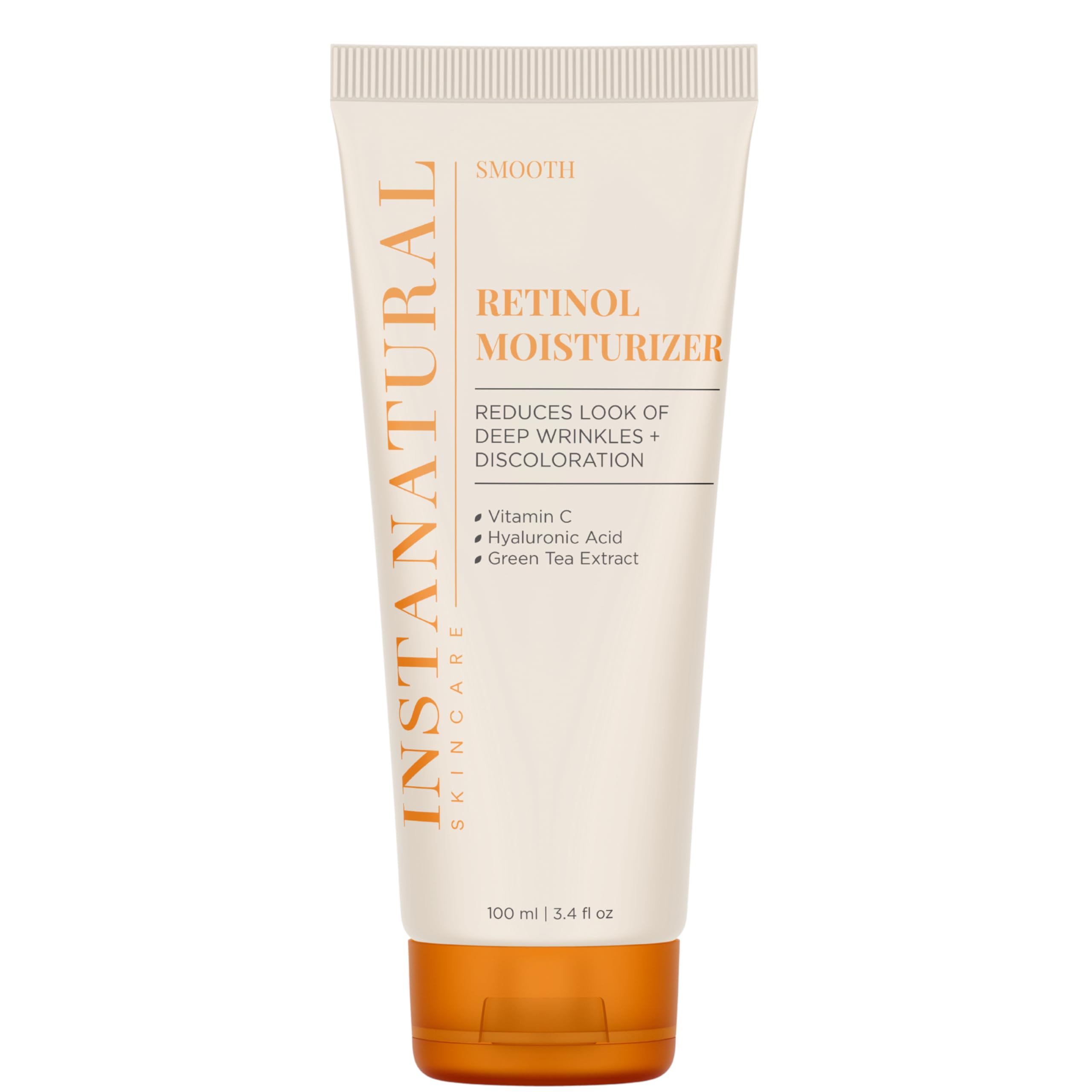 InstaNatural Retinol Nuit – bouteille crème visage, hydratation et anti-âge.