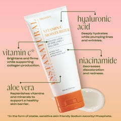 InstaNatural Vitamine C Crème Visage – contient acide hyaluronique pour l’hydratation.
