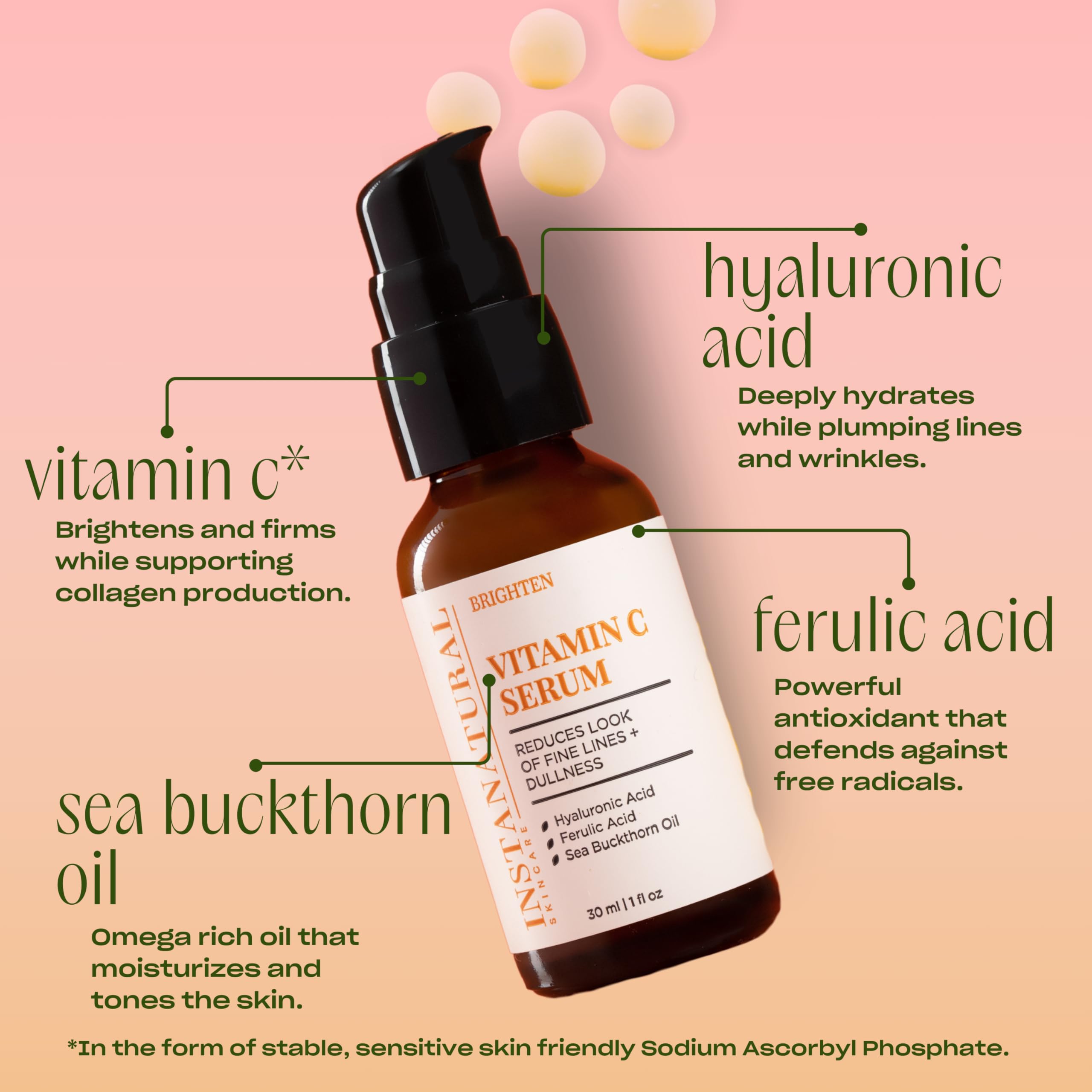 Utilisation quotidienne possible dans votre rituel de soin InstaNatural Vitamine C
