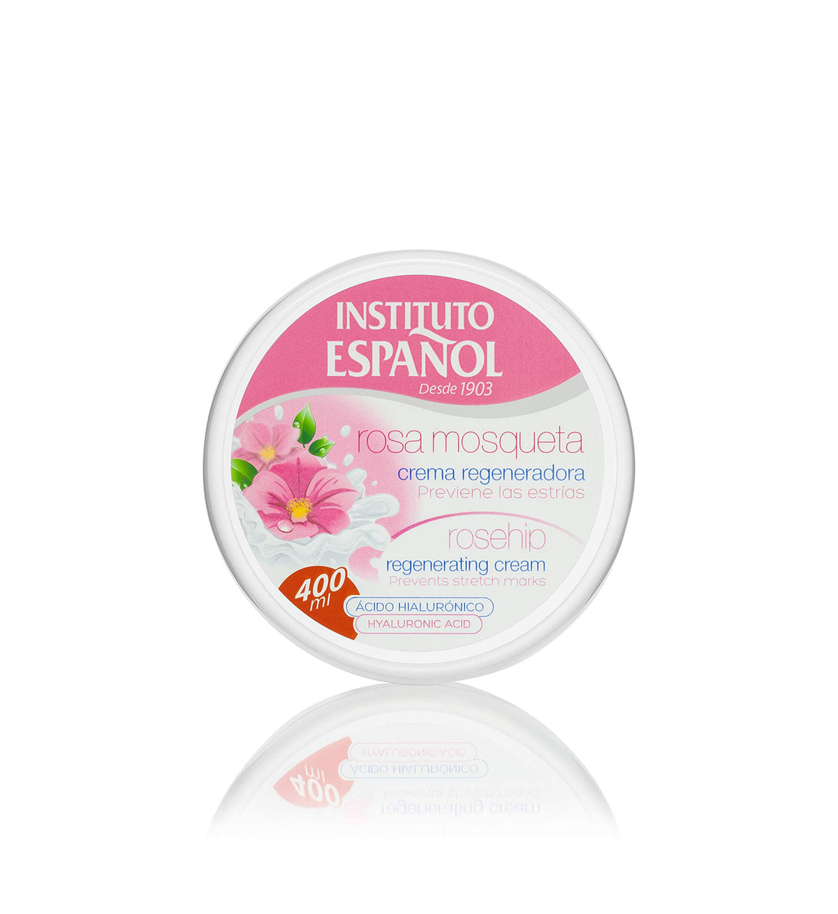 Crème Instituto Español au pot, hydratation rapide et peau plus lisse.