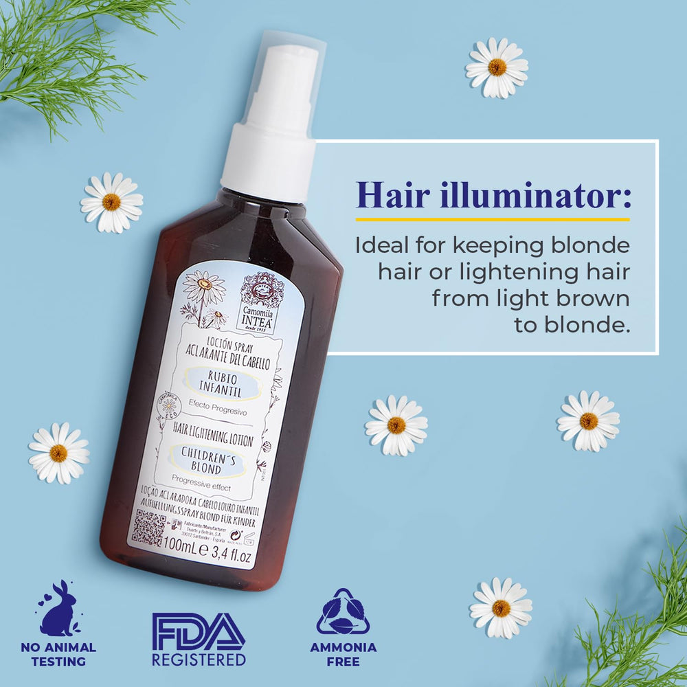 Intea Camomille – cheveux blonds progressifs après utilisation du spray