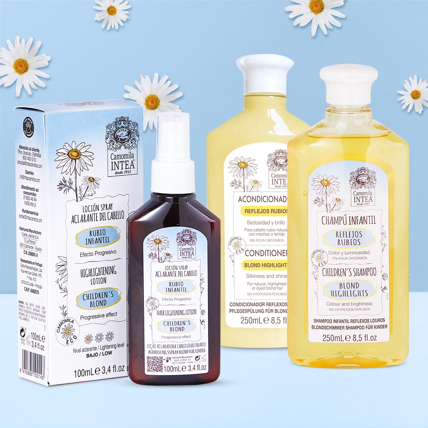 Extrait de camomille Intea Kids, ingrédient naturel pour soins capillaires.