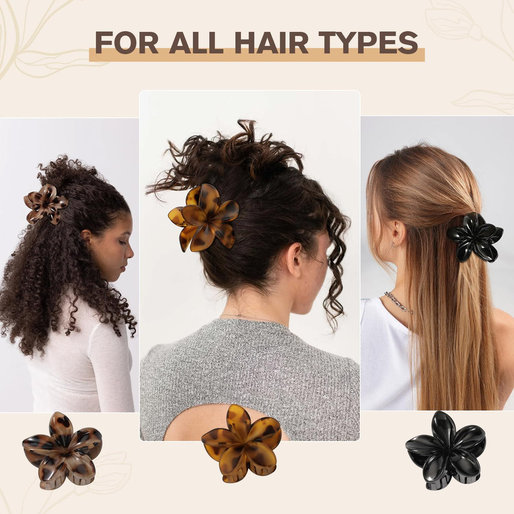 Interesse pinces fleurs hawaïennes utilisation quotidienne, idéale pour sport et maquillage.