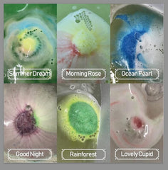 INTEYE bombes de bain Reve d ete, couleurs vives et effervescence relaxante.