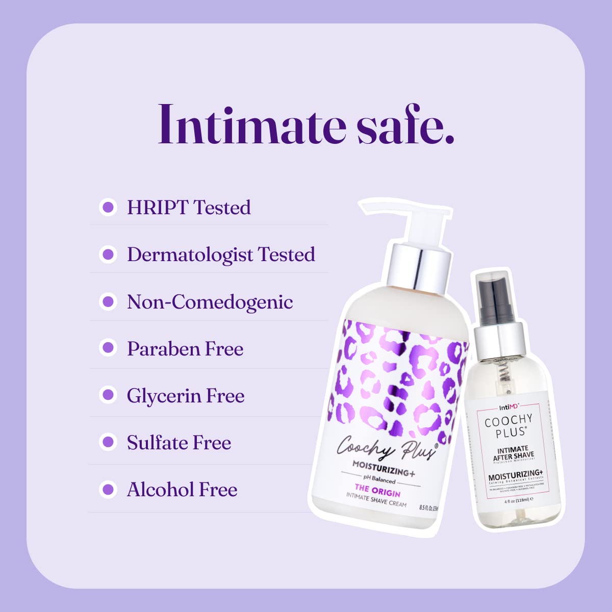 Équilibre du pH IntiMD Coochy Plus soutient l'hydratation et la fraîcheur.