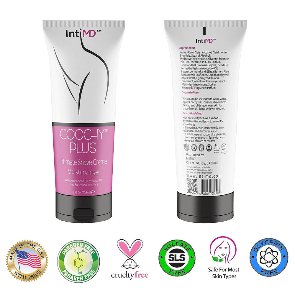 IntiMD Coochy Plus texture close-up demonstrates premium moisturizing glide.