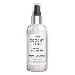 IntiMD COOCHY bottle foreground shows a smooth antioxidant formula for daily intimate care.