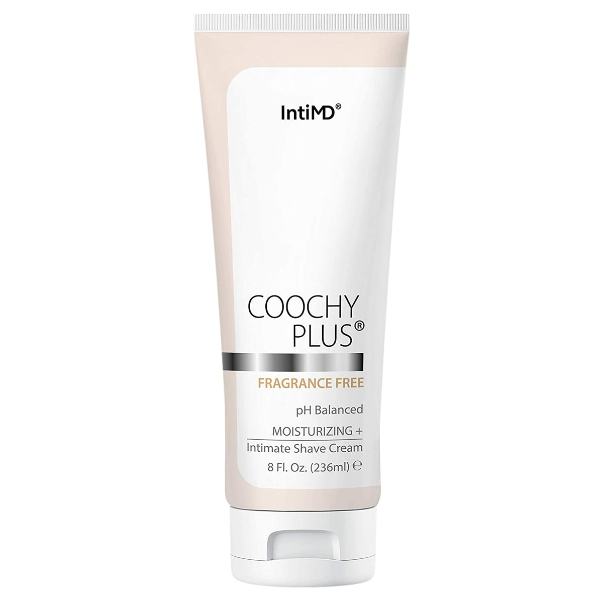 IntiMD Coochy Plus – bouteille 8oz, pratique pour rasage intime.