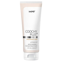 IntiMD Coochy Plus – bouteille 8oz, pratique pour rasage intime.
