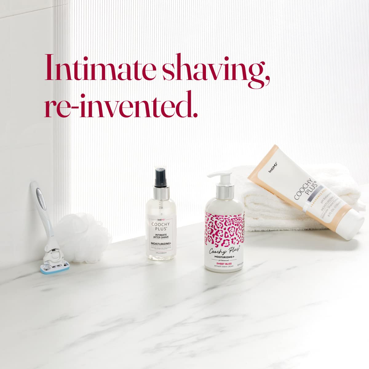 Protection invisible pendant le rasage avec IntiMD Coochy Plus