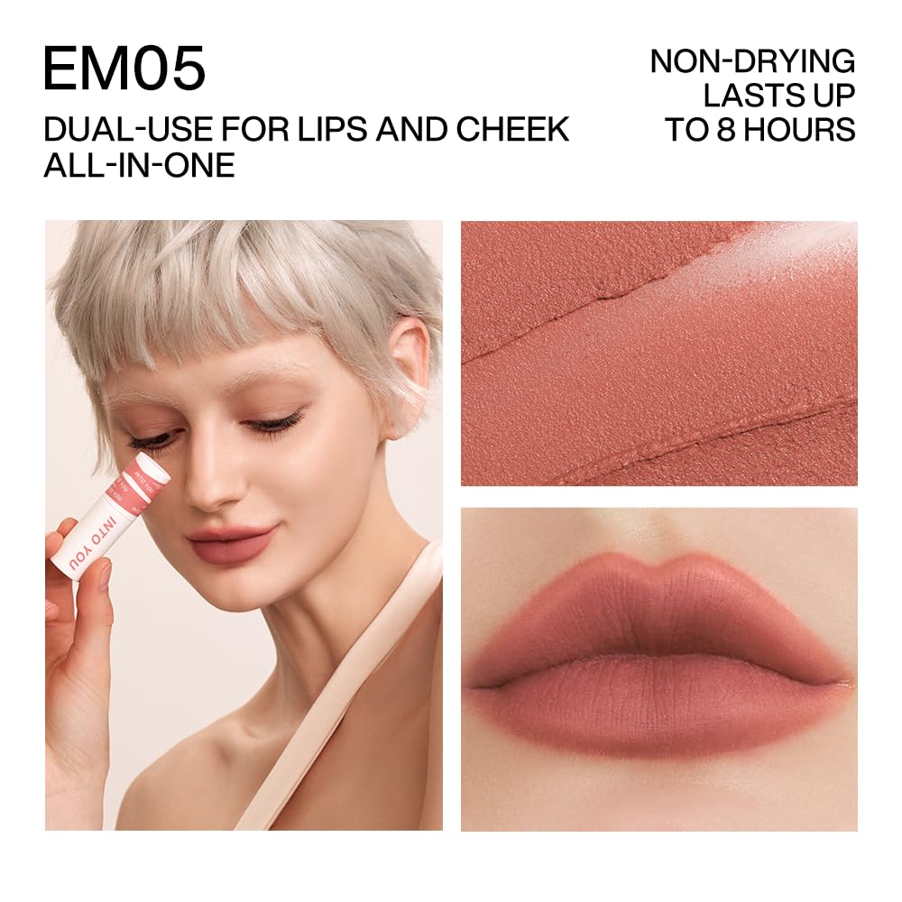 INTO YOU Matte Nude utilisations multiples sur lèvres et joues