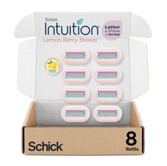 Cartouche INTUITION citron-framboise brise pour un rasage fluide sans crème