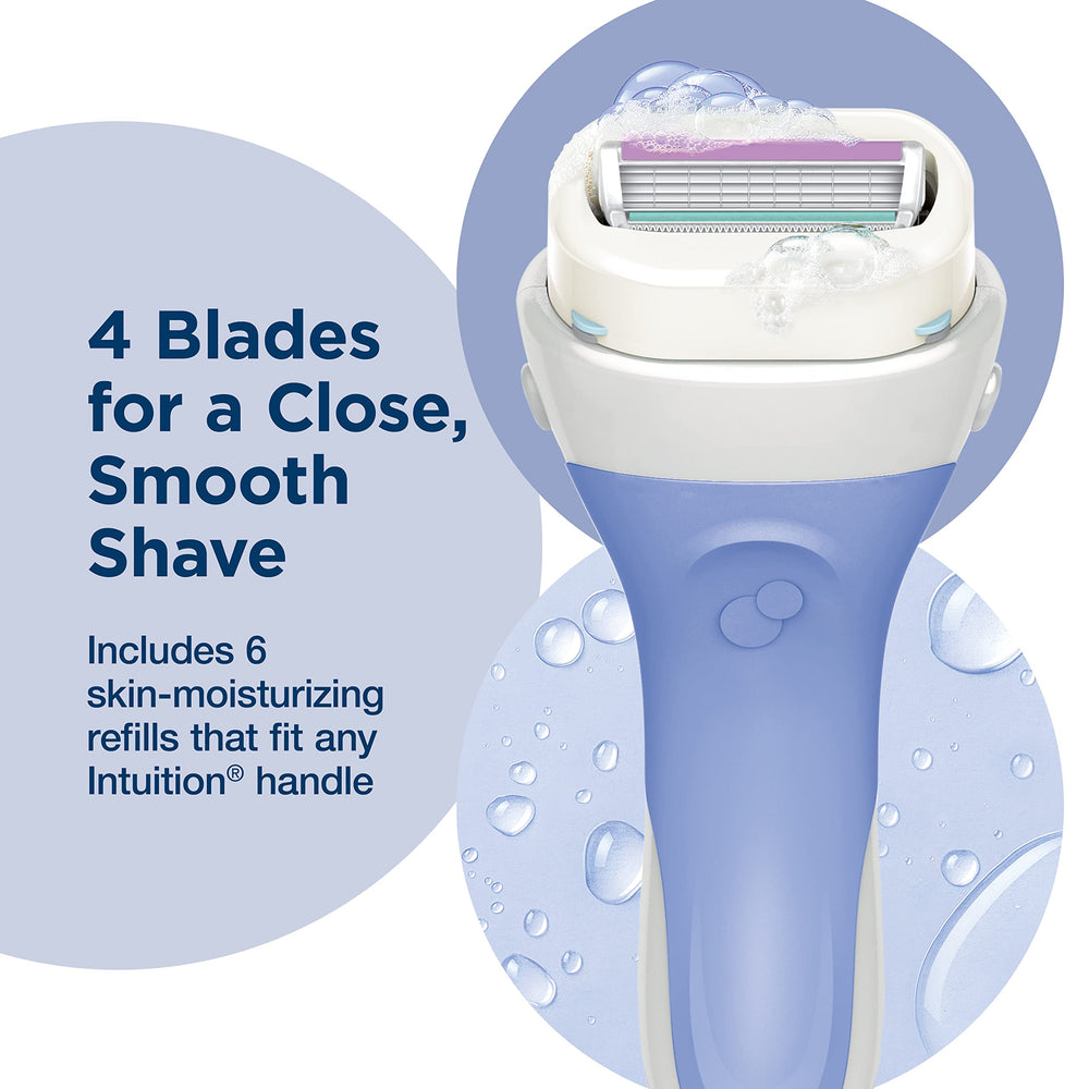 Six-cartridge pack keeps you covered for multiple shaves before replacement.