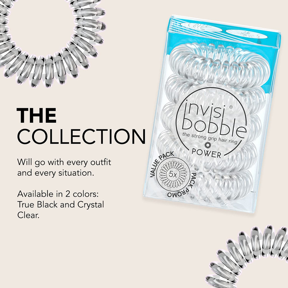 Invisibobble confort-journee spirale transparente, usage prolongé sans inconfort.