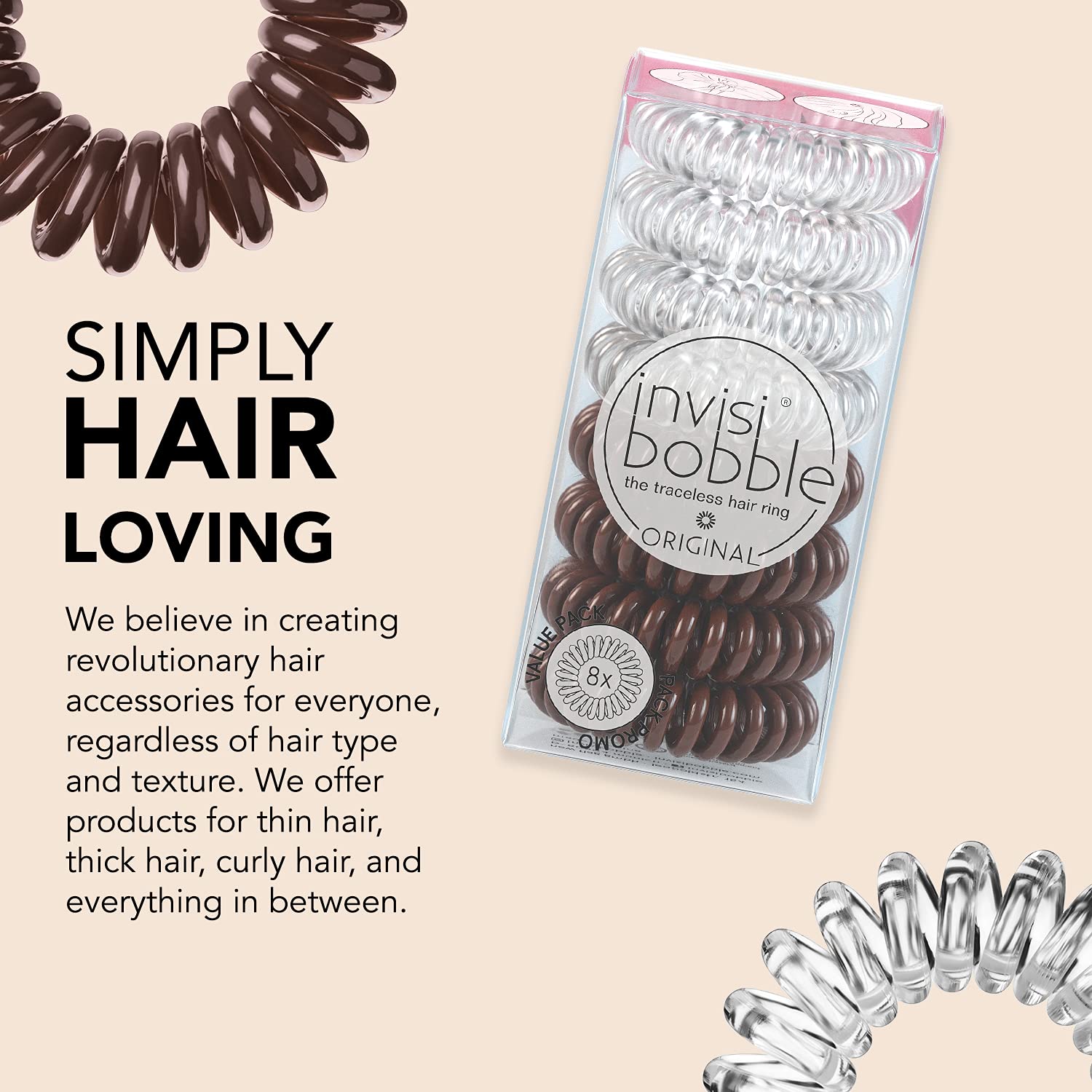 Invisibobble Original, douceur pour cheveux secs et sans noeuds.