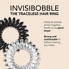 L'invisibobble Original spirale cheveux noir assure confort durable et sans nœuds.