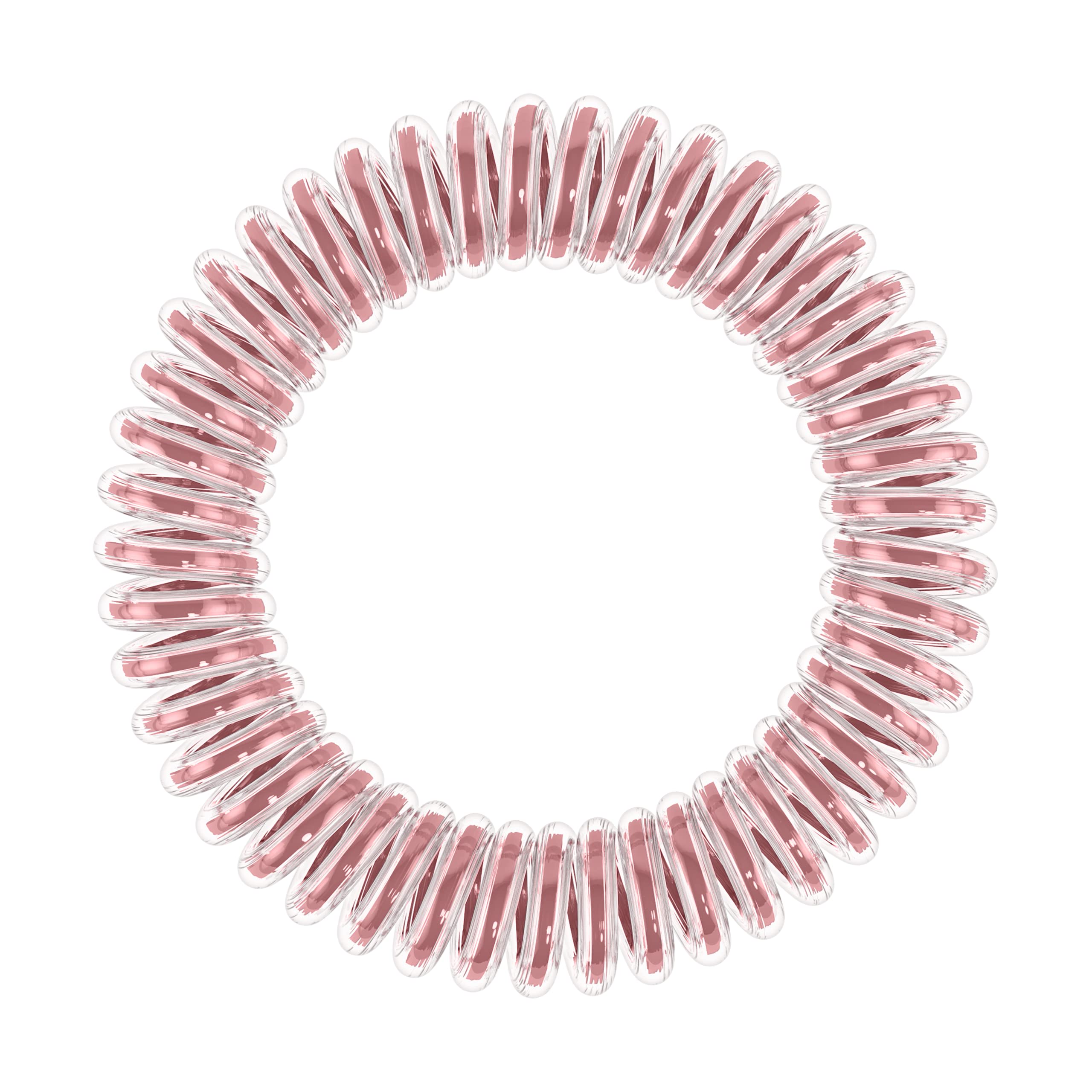 Couleur Bella Rosa d'invisibobble Original Traceless Spiral pour cheveux délicats.