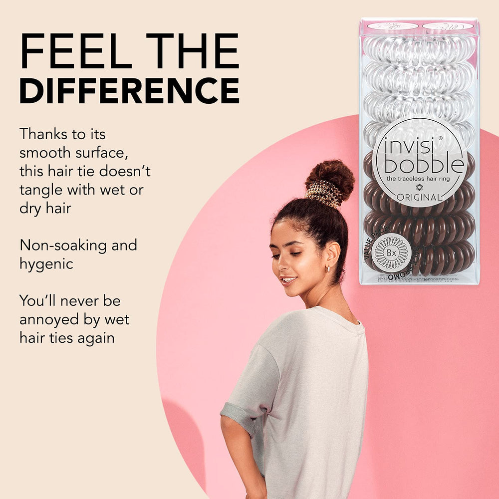Invisibobble Original, utilisation quotidienne en queue de cheval sans traces.
