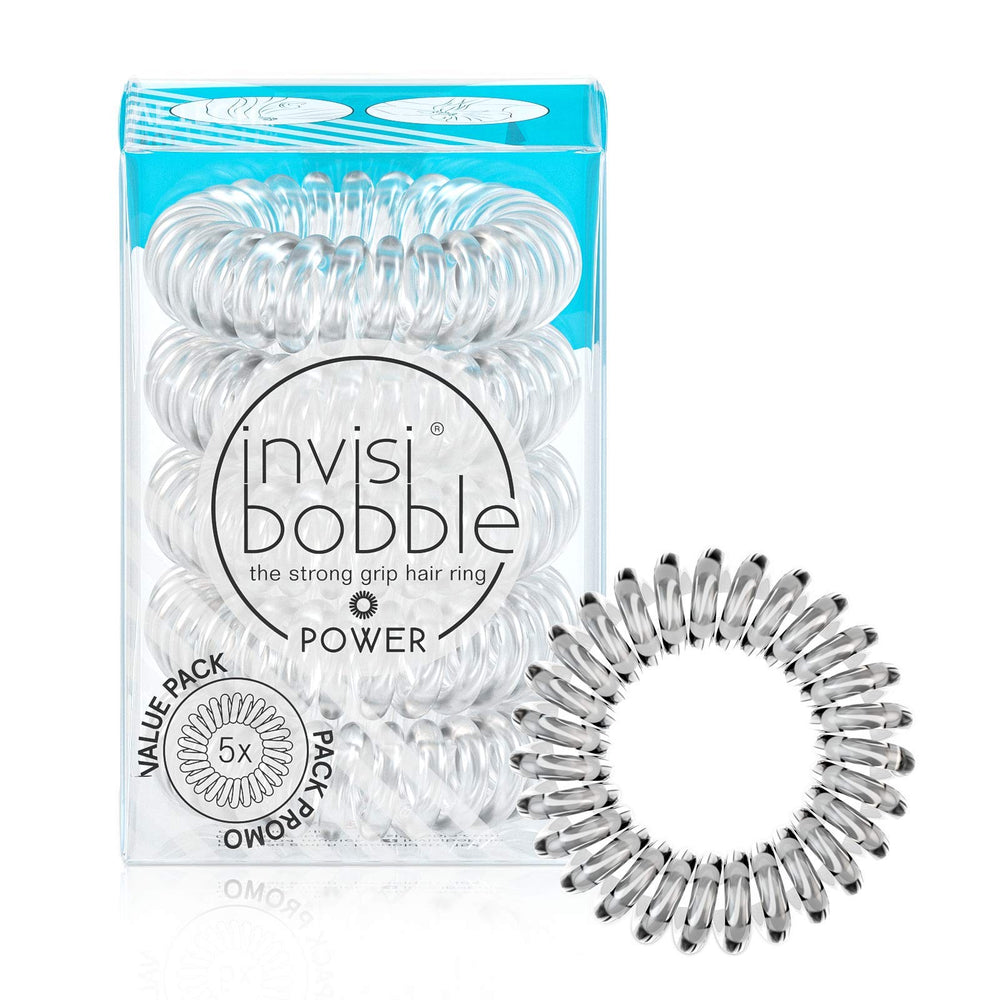 Invisibobble pack-attaches-cheveux spirale transparente, pratique et rapide à utiliser au quotidien.