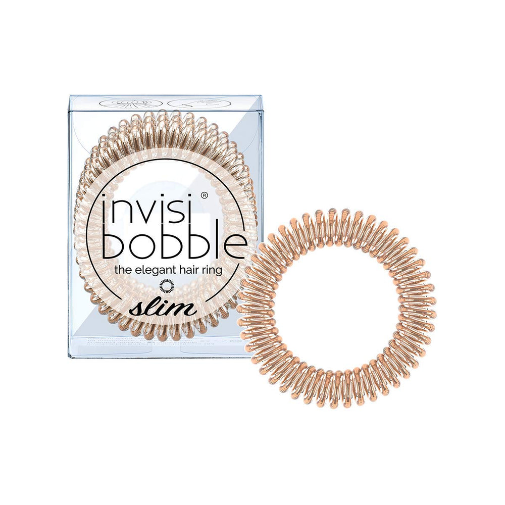 invisibobble SLIM Bronze Me Pretty en spirale, maintien durable sans emmêlement