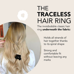 Invisibobble Sprunchie Spirale Noire, style quotidien pour cheveux, look élégant.