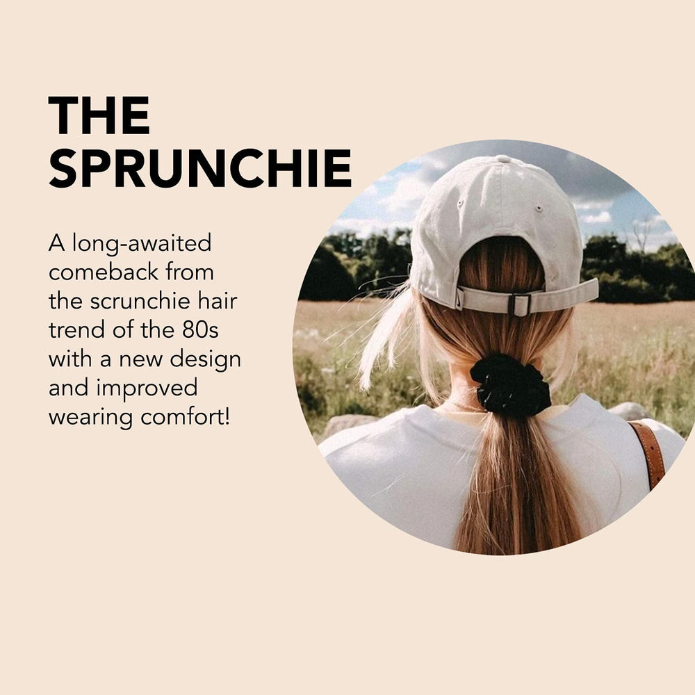 Invisibobble Sprunchie Spirale Noire, parfait pour sport et activité quotidiens.