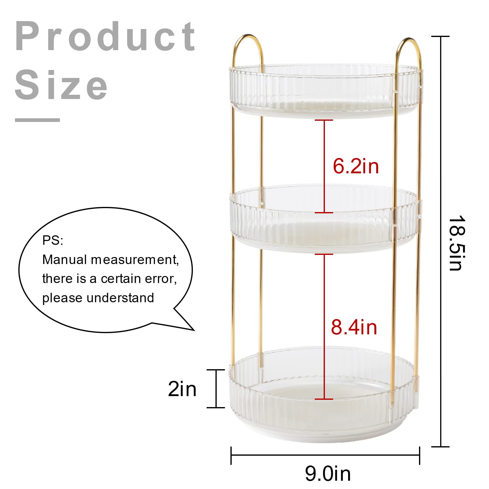 INVSSENE support métallique doré et plateau transparent pour style et solidité.